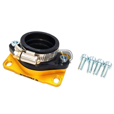 Falange carburador MINARELLI AM5 AM6 / DERBI EURO 2 / EURO 3 / EURO 4 / CASAL 6 / PUCH CONDOR 34 mm / 35 mm / DOURADO - METRAKIT